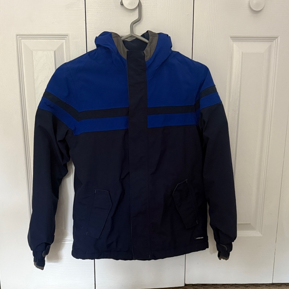 Lands' End Deep Blue Fleece Jacket - youth Medium